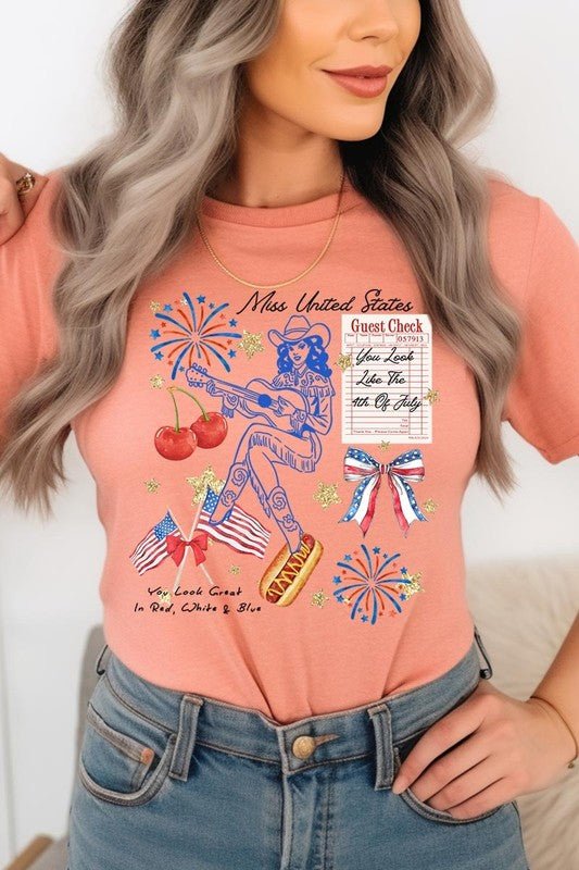 Western 4th Of July Graphic Plus Tee