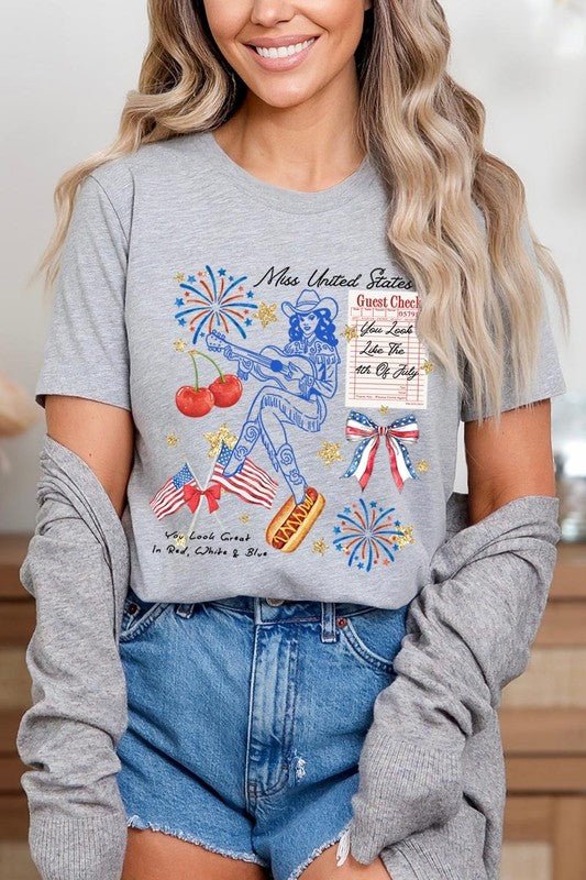 Western 4th Of July Graphic Plus Tee