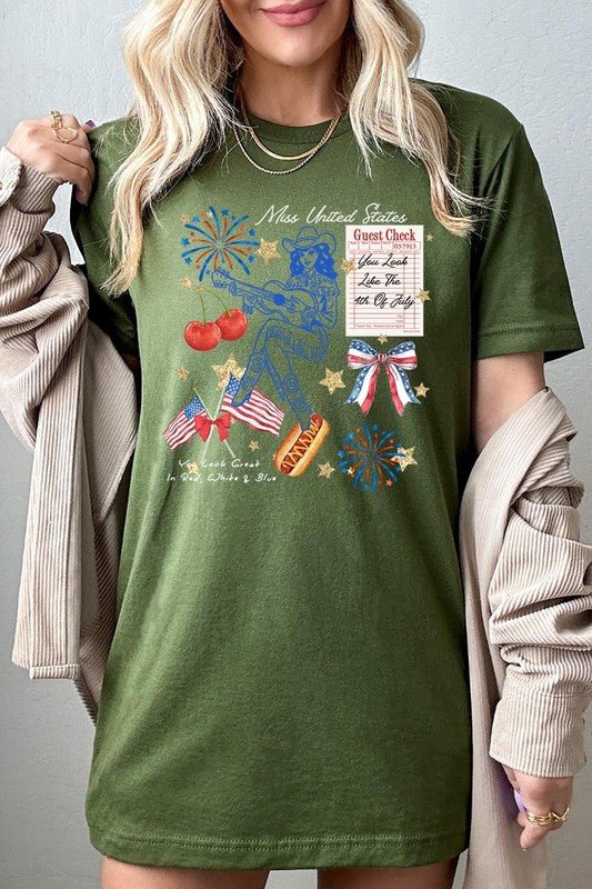 Western 4th Of July Graphic Plus Tee