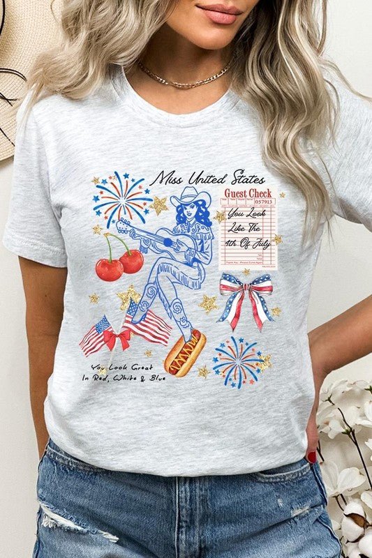 Western 4th Of July Graphic Plus Tee