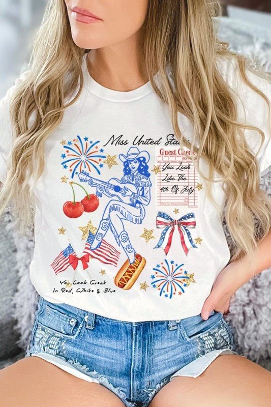 Western 4th Of July Graphic Plus Tee